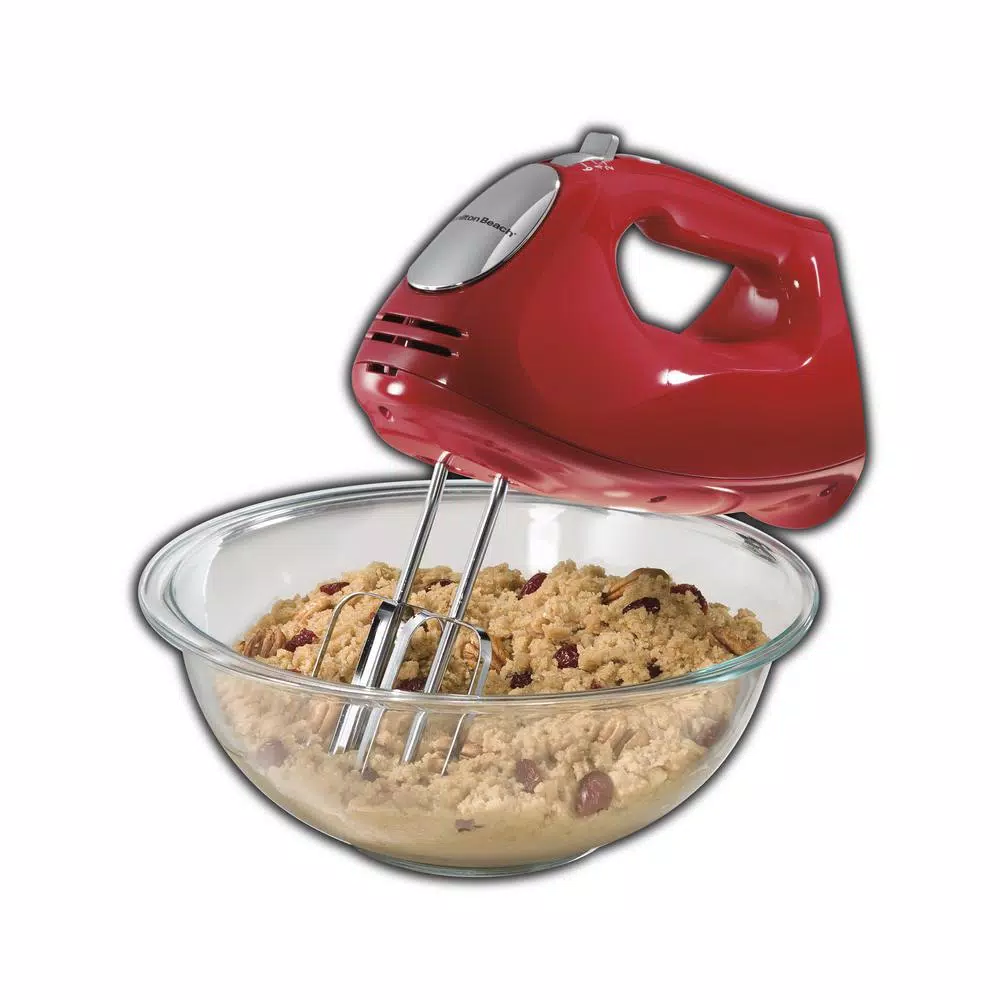 Hamilton Beach Ensemble 6-Speed Red Hand Mixer With Snap-On Case - Image 4