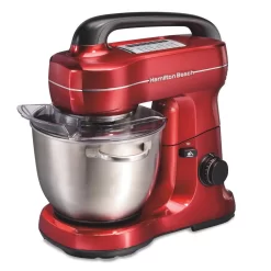 Hamilton Beach 4 Qt. 7-Speed Red Stand Mixer With Tilt Head