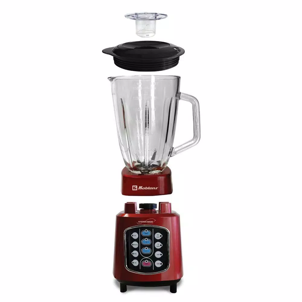 Koblenz Kitchen Magic Collection 50 Oz. 10-Speed Red Easy Touch Blender