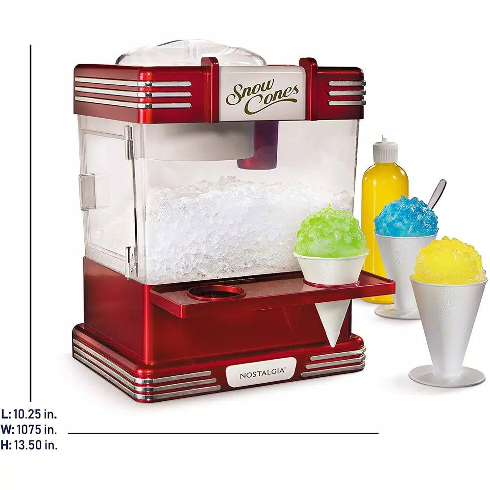 Nostalgia Retro 300 Oz. Red Countertop Snow Cone Machine - Image 4