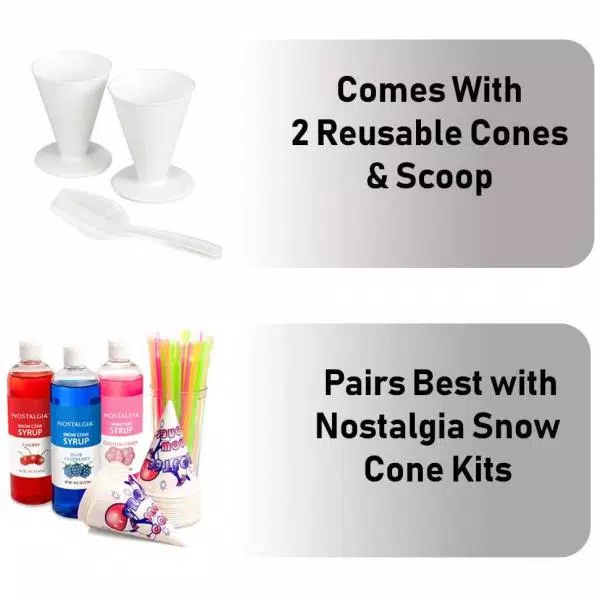 Nostalgia Retro 300 Oz. Red Countertop Snow Cone Machine - Image 3