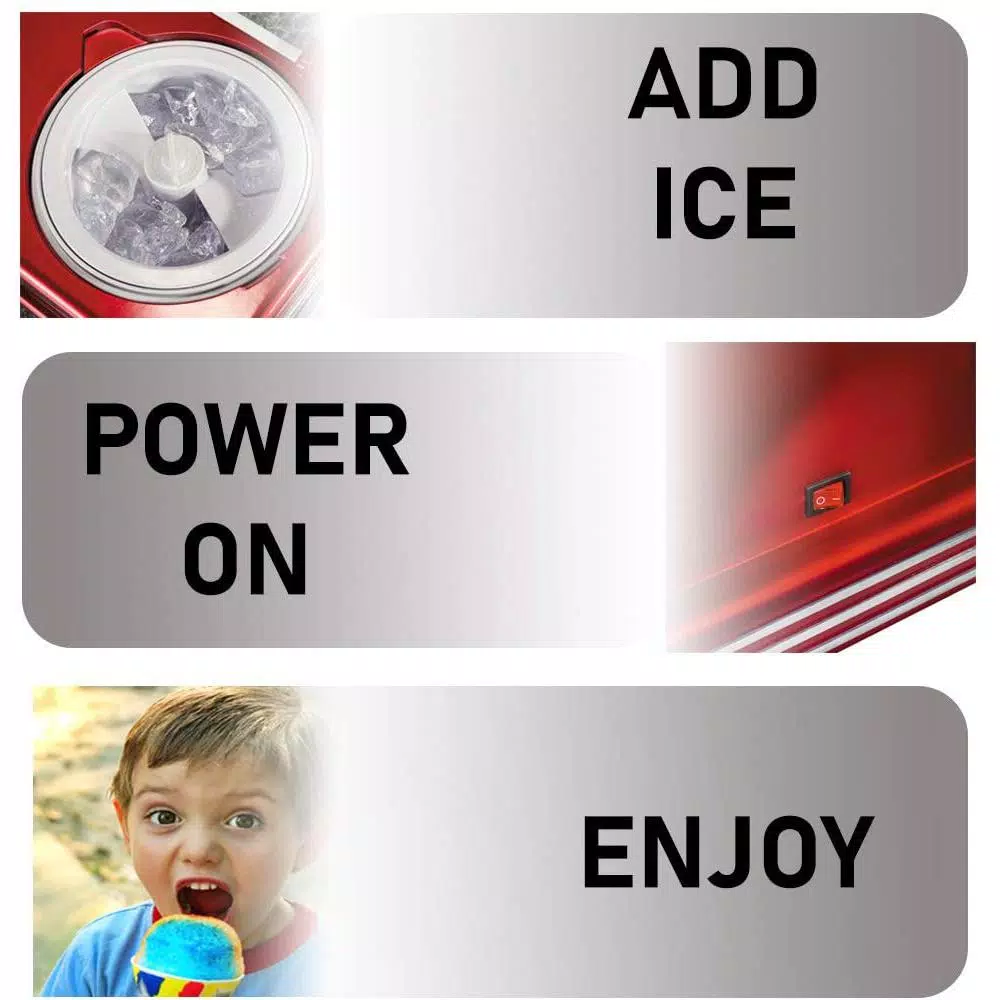 Nostalgia Retro 300 Oz. Red Countertop Snow Cone Machine - Image 2