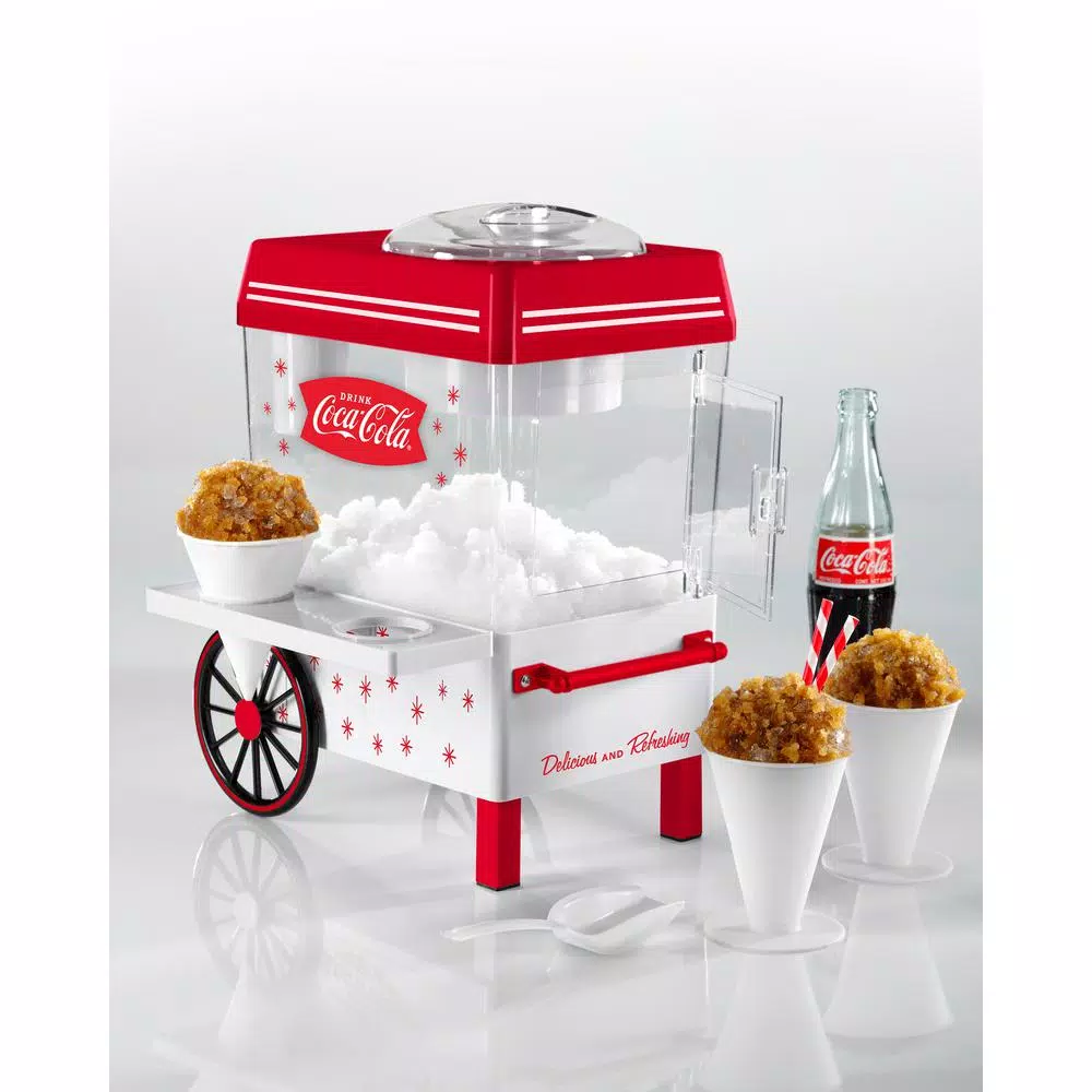 Nostalgia 160 Oz. Coca-Cola Red Snow Cone Machine With Reusable Cones - Image 2