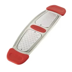 Rachael Ray Red Stainless Steel Multi-Grater With Silicone Handles