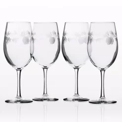Rolf Glass Icy Pine 18 Oz. Clear All Purpose Wine (Set Of 4)