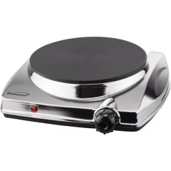 Brentwood Appliances 1000W Single Burner 10 In. Silver Electric Hot Plate