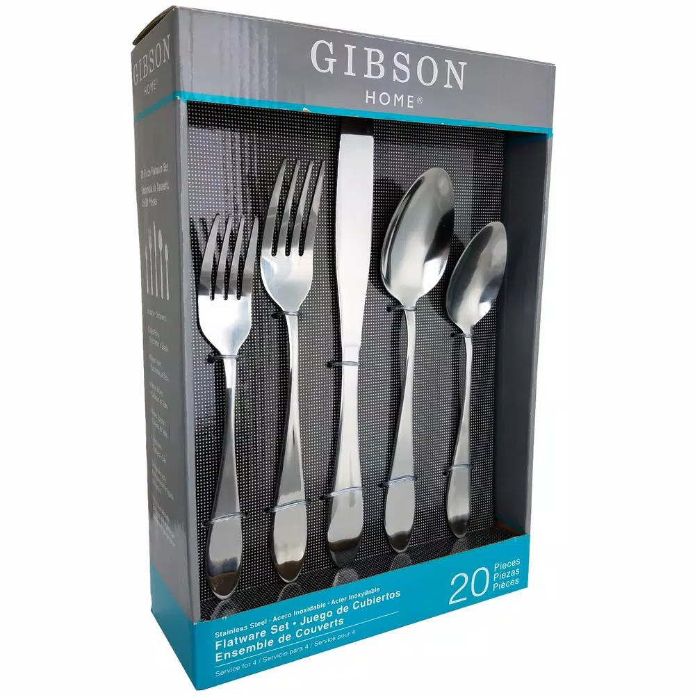 Gibson Home Everington 20-Piece Stainless Steel Flatware Set (Service For 4)