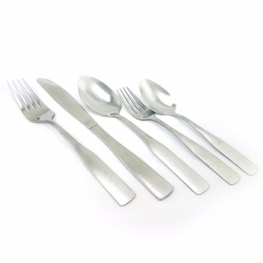 Gibson Home Abbeville 61-Piece Stainless Steel Flatware Set With Wire Caddy (Service For 12)