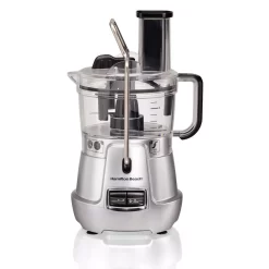 Hamilton Beach Stack & Snap 8-Cup 3-Speed Silver Food Processor With Built-in Bowl Scraper