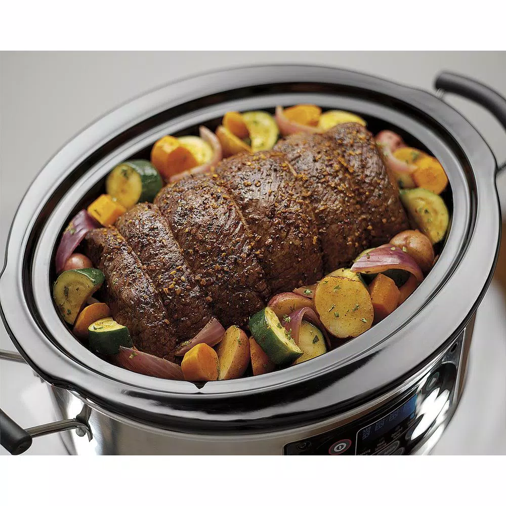 Hamilton Beach 6 Qt. Programmable Silver Slow Cooker With Temperature Settings - Image 3