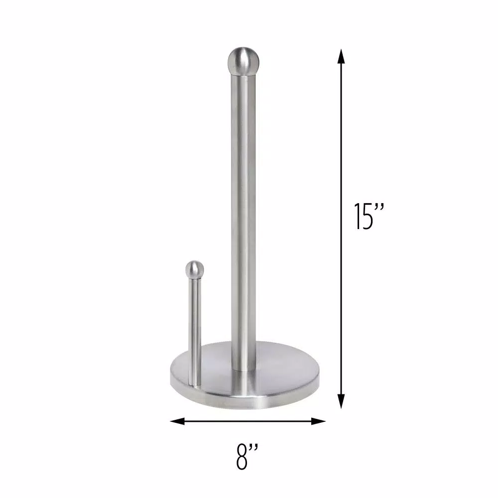 Honey-Can-Do Satin Finish Stainless Steel Paper Towel Holder - Image 4
