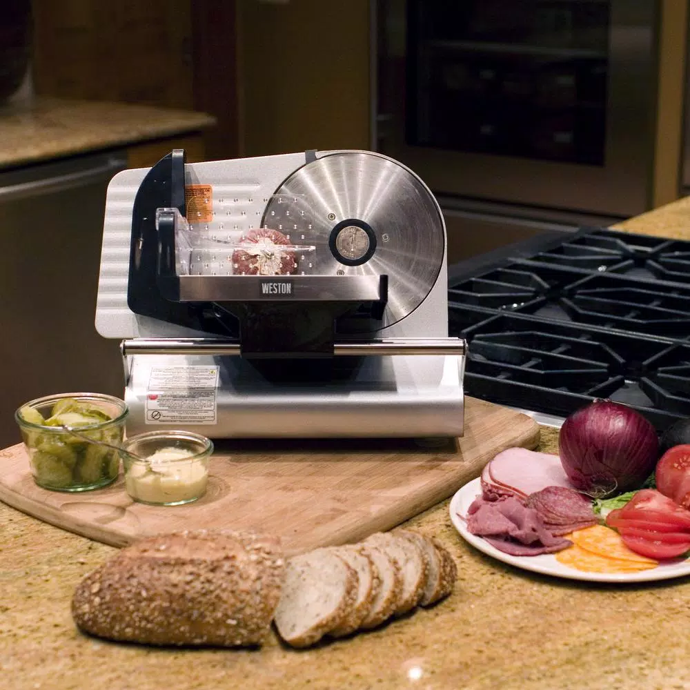 Weston 200 W 7.5 In. Silver Electric Meat Slicer - Image 4