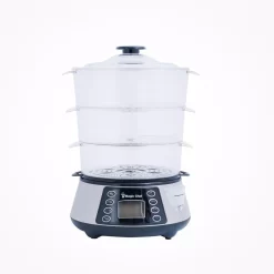 Magic Chef 3-Tier 12 Qt. Stainless Steel Countertop Food Steamer And Rice Cooker