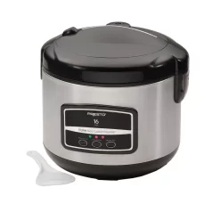 Presto 16-Cup Stainless Steel Rice Cooker With Non-Stick Cooking Pot