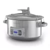 BLACK+DECKER 7 Qt. Stainless Steel Electric Slow Cooker With Temperature Probe And Precision Sous-Vide