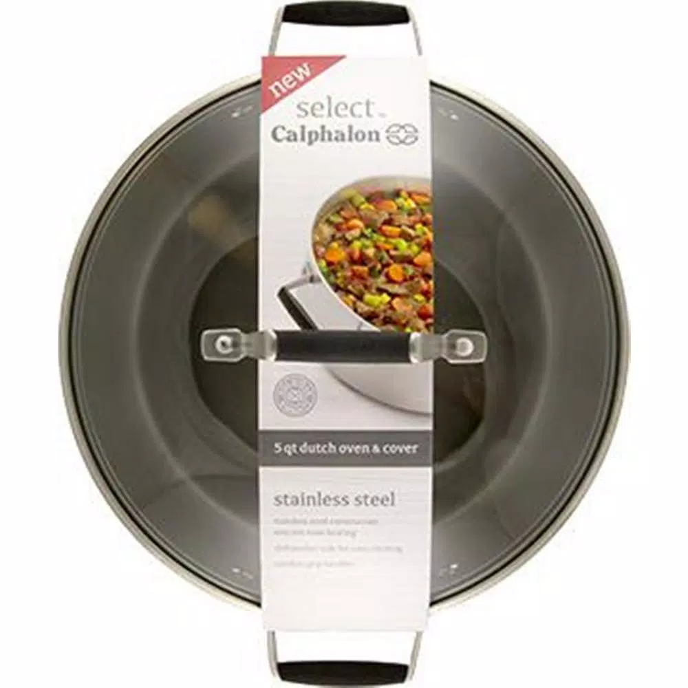 Calphalon Select 5 Qt. Round Stainless Steel Dutch Oven With Glass Lid - Image 2
