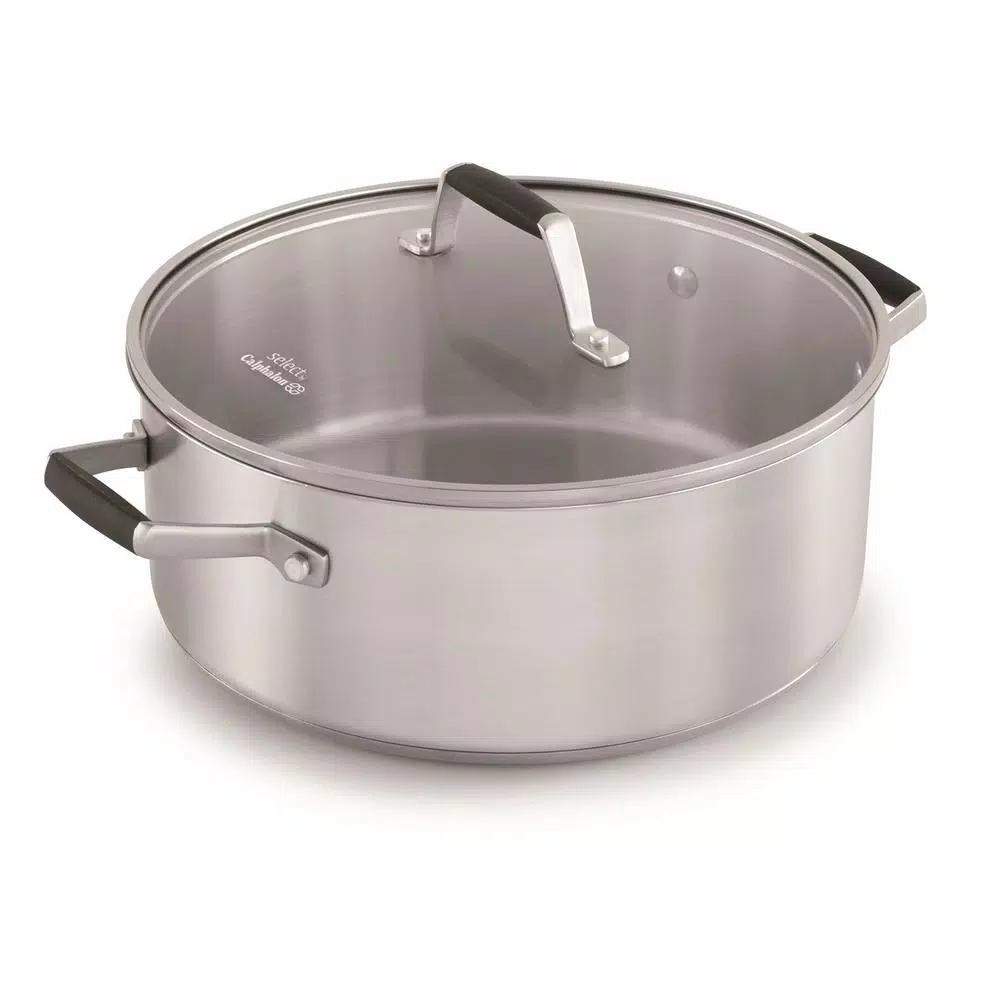 Calphalon Select 5 Qt. Round Stainless Steel Dutch Oven With Glass Lid