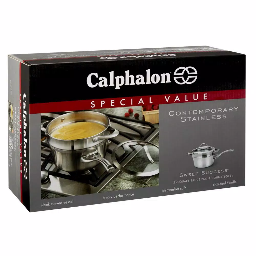 Calphalon Contemporary 3-Piece Stainless Steel Sauce Pan Set - Image 4