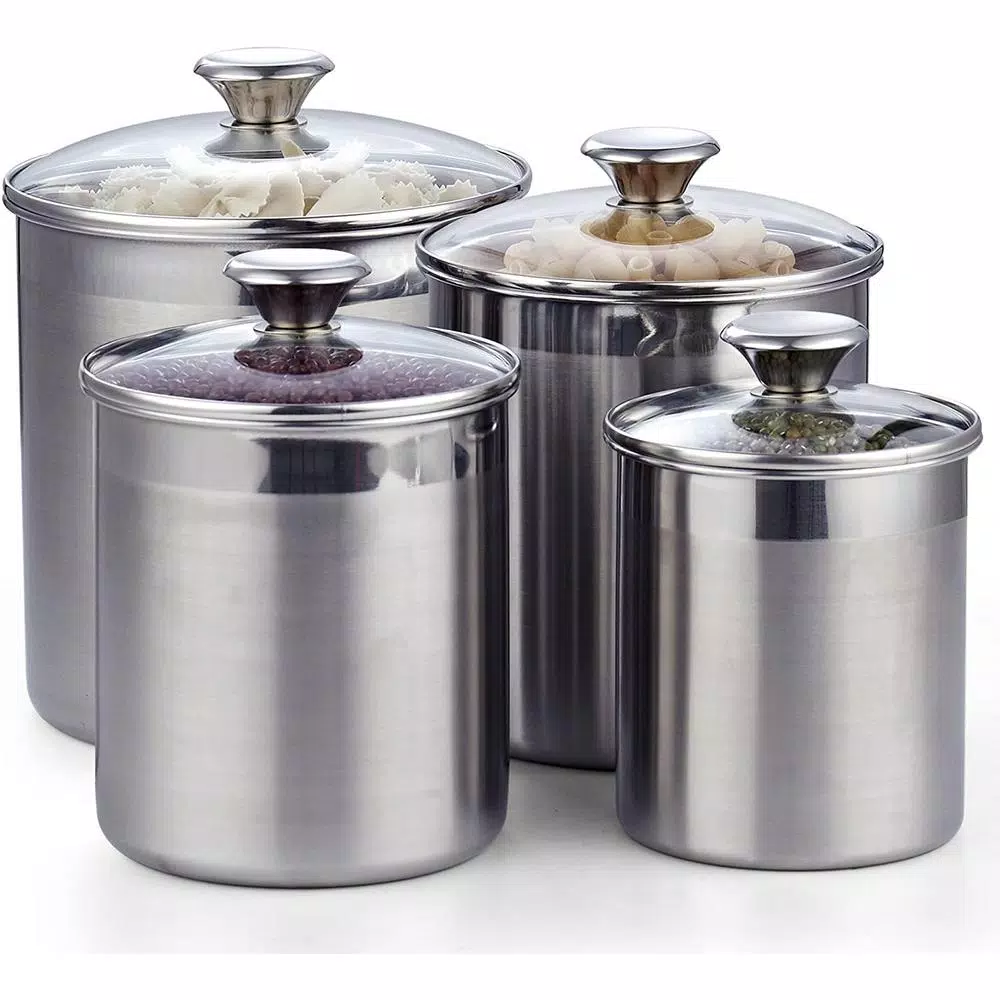 Cooks Standard 02553 4-Piece Stainless Steel Canister Set - Image 6