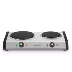 Cuisinart 2-Burner 8 In. Cast Iron Stainless Steel Hot Plate With Temperature Control