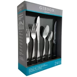 Gibson Home Trillium Plus 24-Piece Stainless Steel Flatware Set (Service For 4)