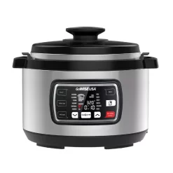 GoWISE USA Ovate 9.5 Qt. Stainless Steel Oval Electric Pressure Cooker With 6-Accessories And 50-Recipes