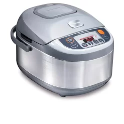 Hamilton Beach Advanced Multi-Function 16-Cup Stainless Steel Rice Cooker With Fuzzy Logic