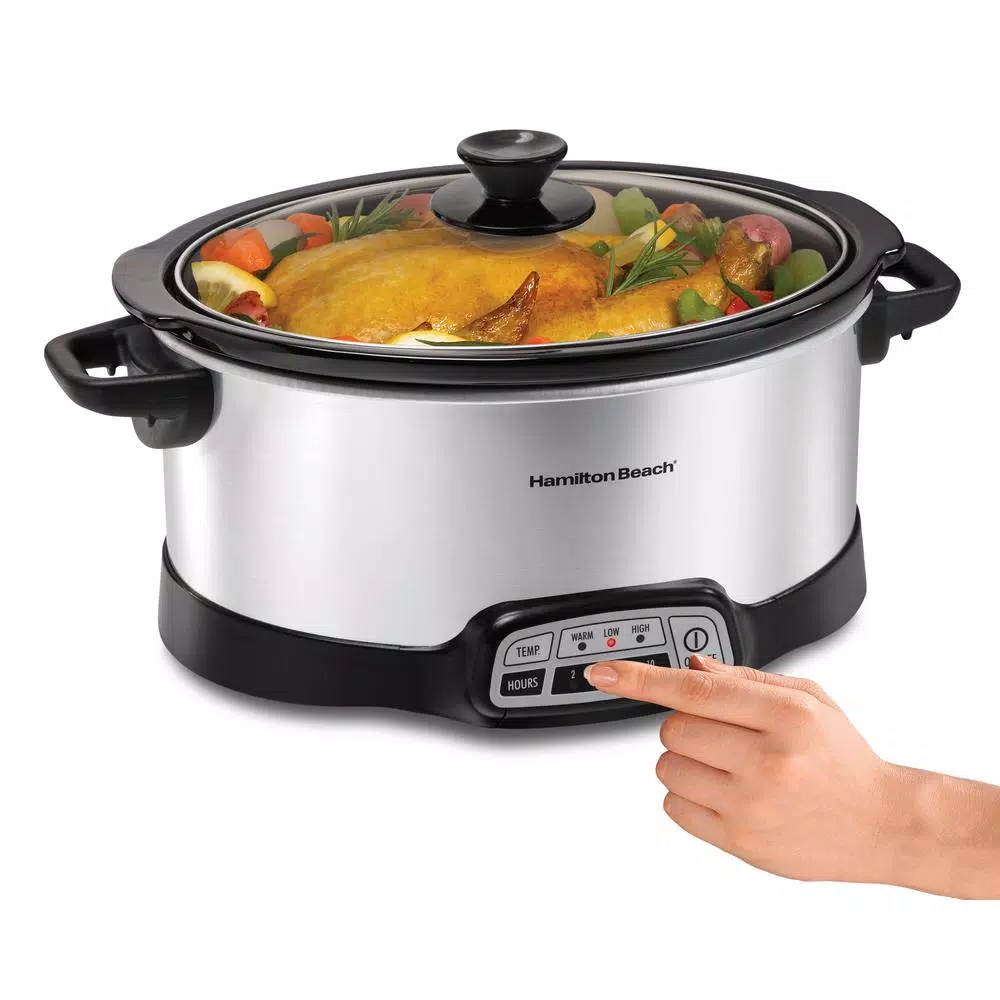Hamilton Beach 7 Qt. Programmable Stainless Steel Slow Cooker With Built-In Timer And Temperature Settings - Image 5