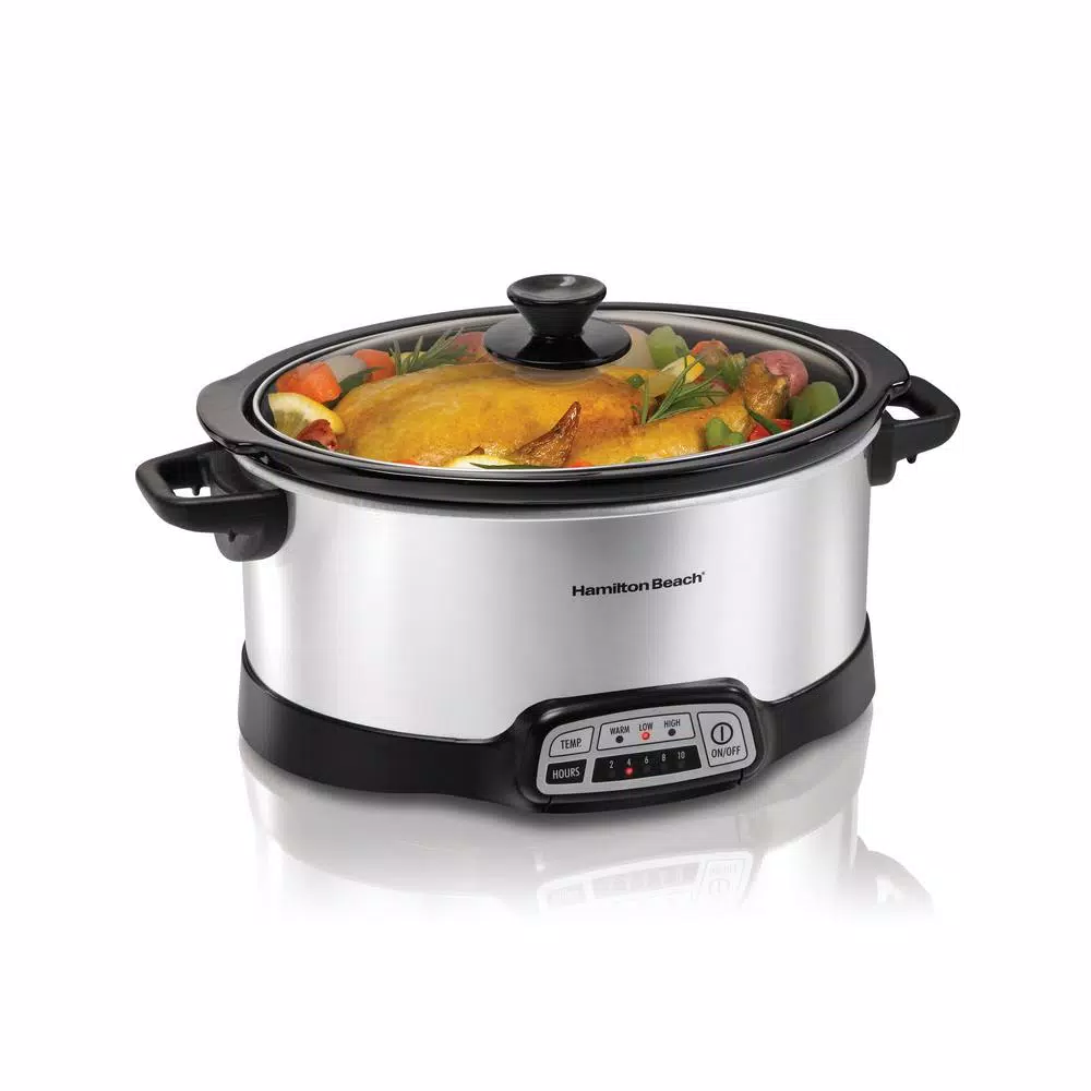 Hamilton Beach 7 Qt. Programmable Stainless Steel Slow Cooker With Built-In Timer And Temperature Settings - Image 6