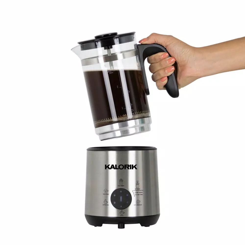 KALORIK Bartista 3-Cup Stainless Steel Electric French Press Coffee Maker - Image 4