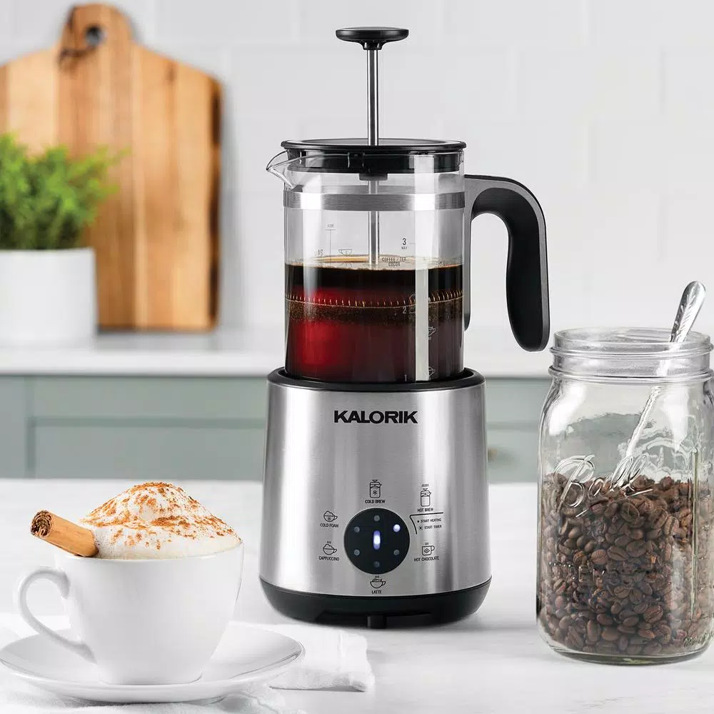 KALORIK Bartista 3-Cup Stainless Steel Electric French Press Coffee Maker - Image 8