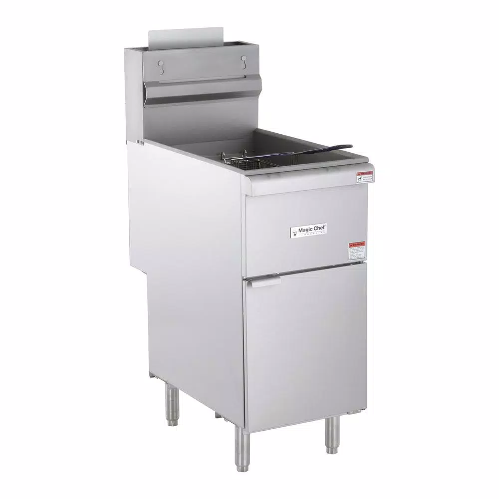 Magic Chef 20.80 Qt. 40 Lbs. Stainless Steel Natural Gas Commercial Fryer - Image 3