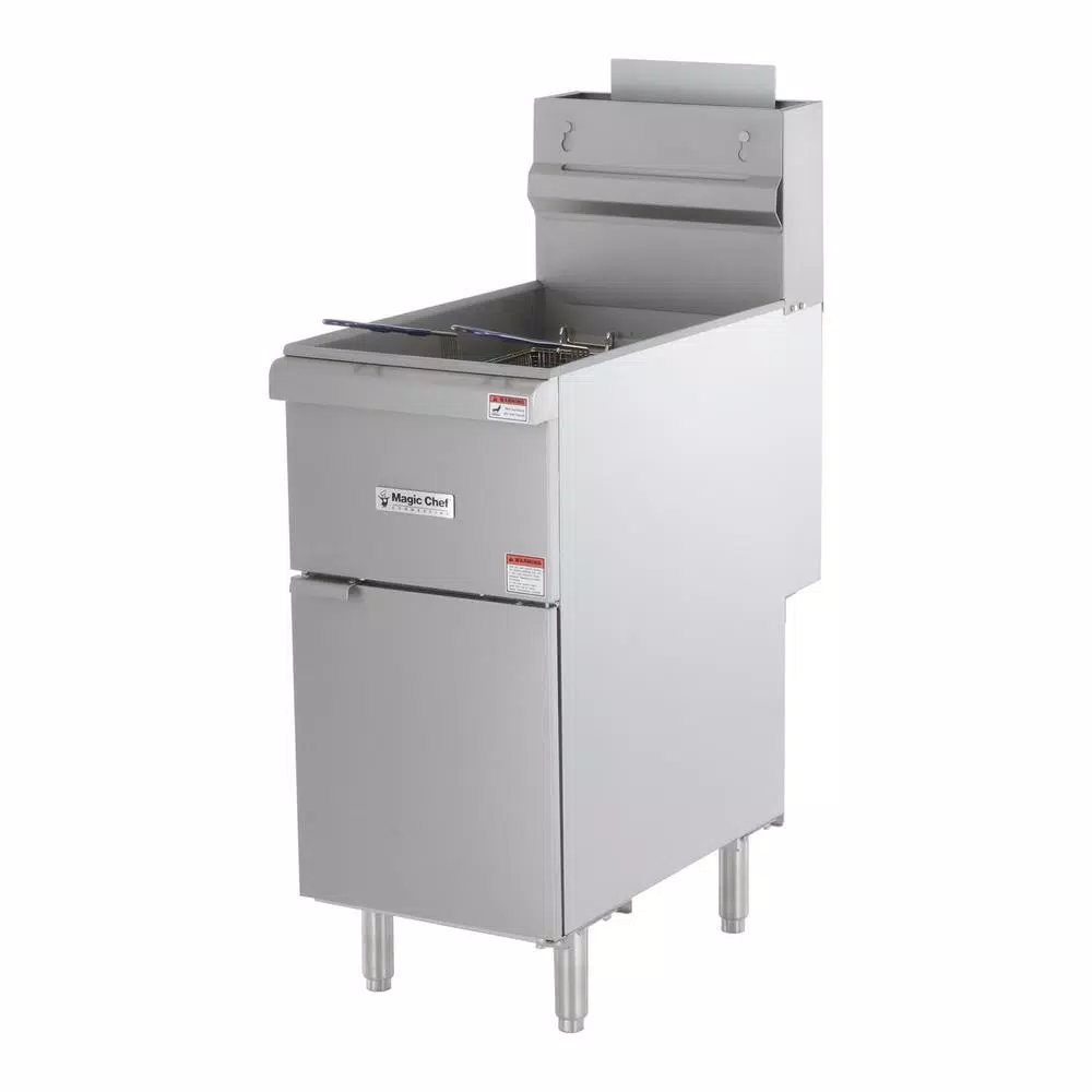 Magic Chef 20.80 Qt. 40 Lbs. Stainless Steel Natural Gas Commercial Fryer - Image 2