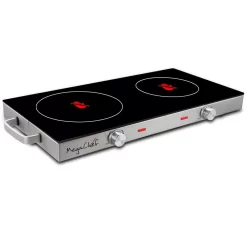 MegaChef 2-Burner 6 In. Stainless Steel Infrared Countertop Hot Plate