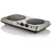 Ovente 6.5 In. And 7 In. Silver Double Hot Plate Electric Glass Infrared Stove, 1700-Watt