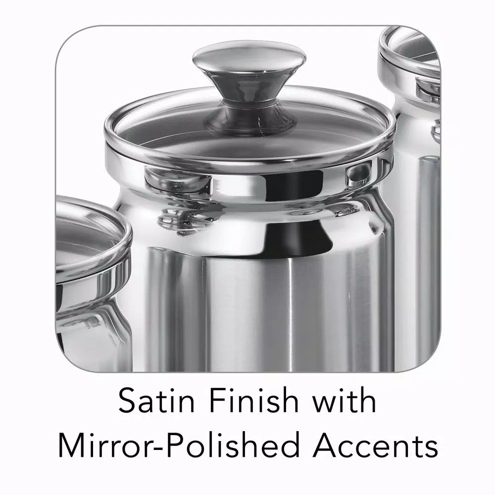 Tramontina Gourmet 4-Piece Stainless Steel Covered Canister Set - Image 3