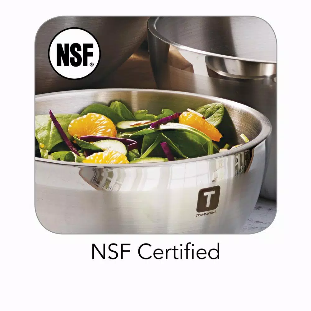 Tramontina Gourmet 3 Qt. Double Wall Stainless Steel Mixing Bowl - Image 4