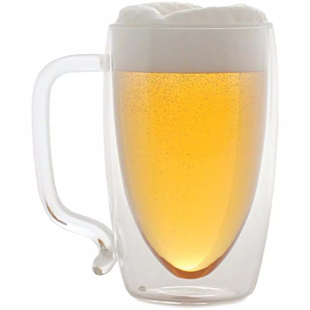 Starfrit 17 Oz. Double-Wall Glass Beer Mug - Image 4
