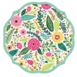 Sugar Plum Party Dessert Plate Spring Blossoms (Set Of 16)