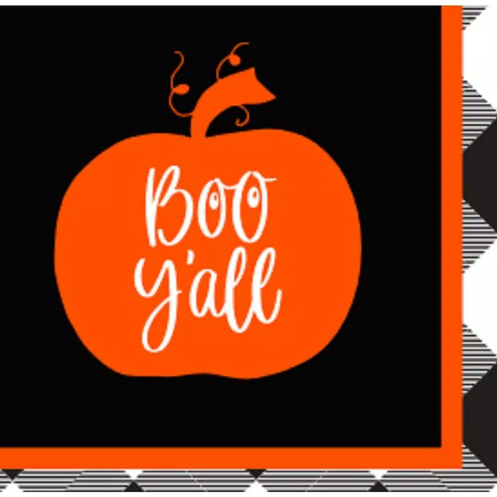 Sugar Plum Party 32-Piece Pumpkin Assorted Disposable Cocktail Paper Napkin - Image 2