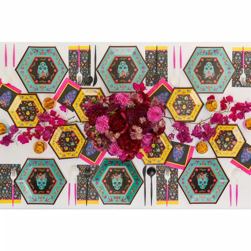 Sugar Plum Party Dinner Plate Day Of Dead (16-Piece) - Image 3