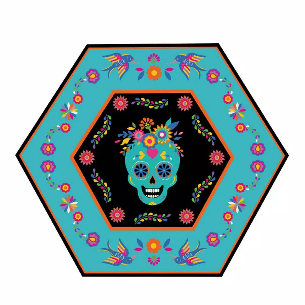 Sugar Plum Party Dinner Plate Day Of Dead (16-Piece)