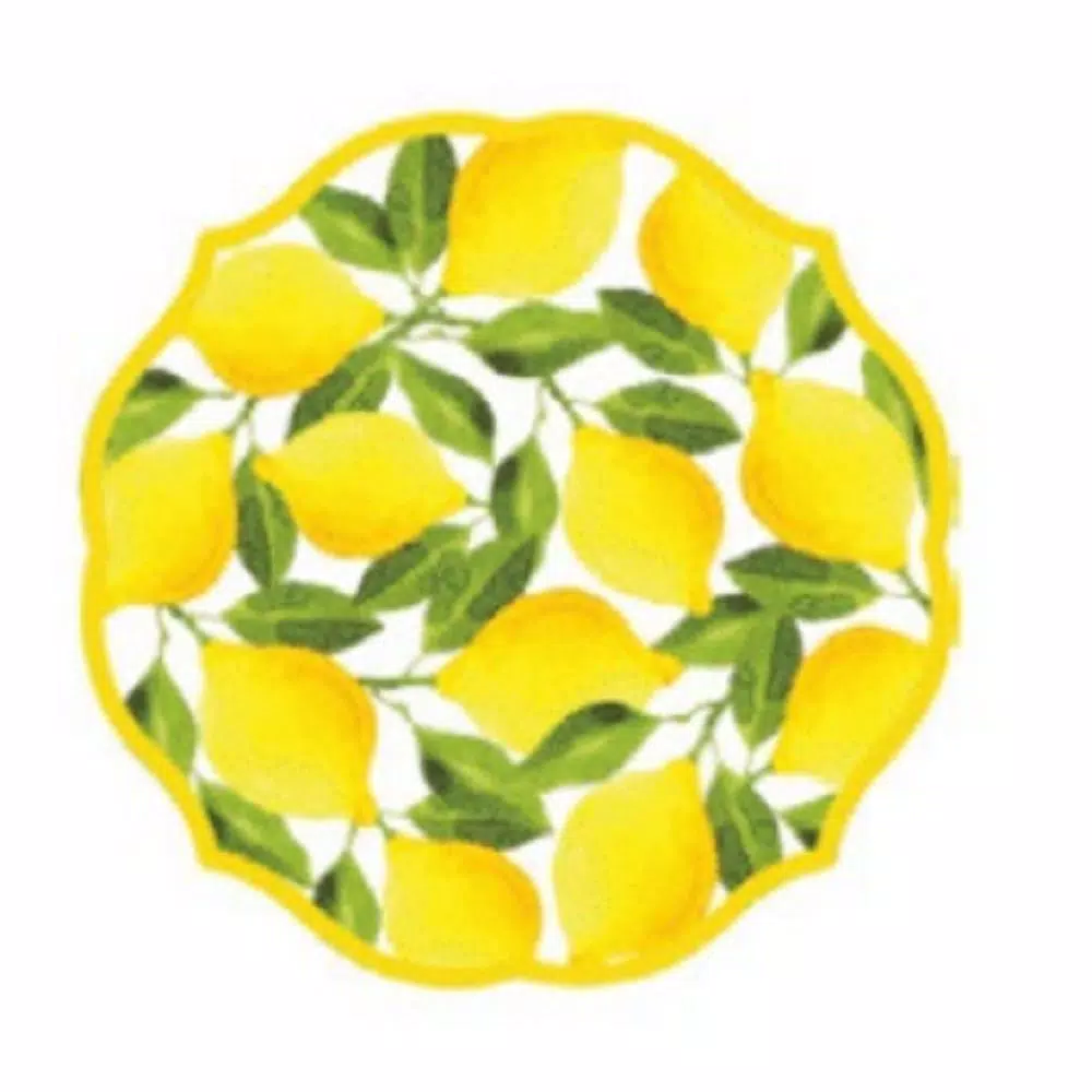 Sugar Plum Party Dessert Plate Lemons (Set Of 16)