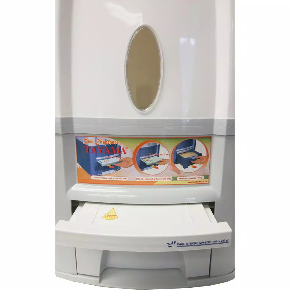 Tayama Rice Dispenser 55 Lbs. Capacity In White - Image 3