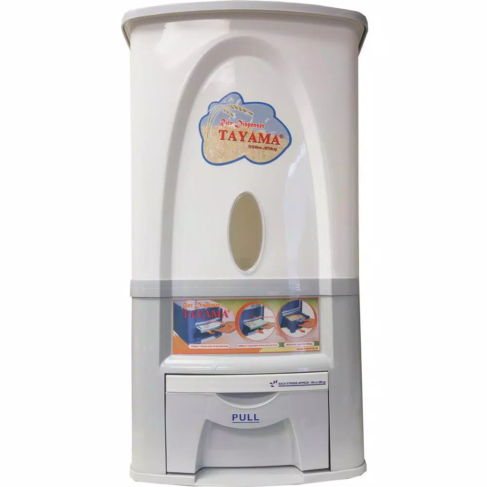 Tayama Rice Dispenser 55 Lbs. Capacity In White - Image 6