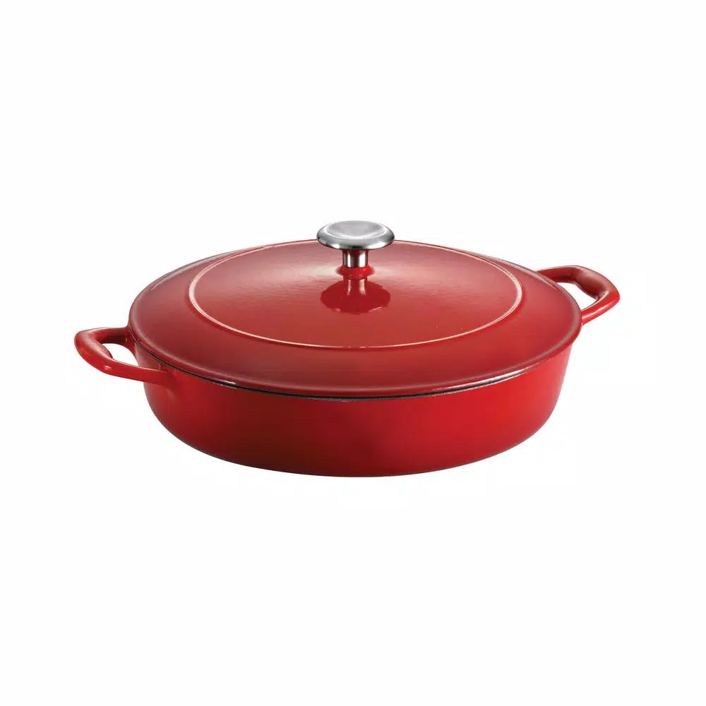 Tramontina Gourmet 4 Qt. Cast Iron Braising Pan - Image 3