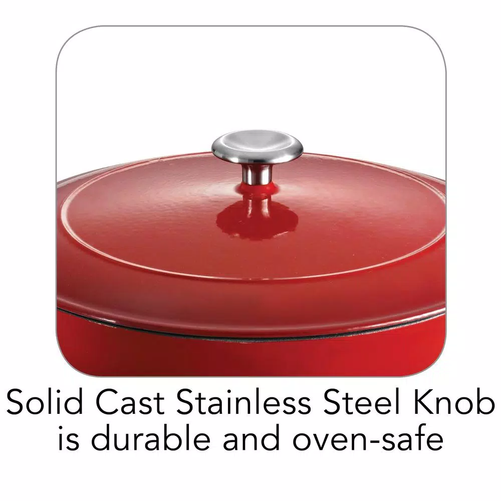 Tramontina Gourmet 4 Qt. Cast Iron Braising Pan - Image 6