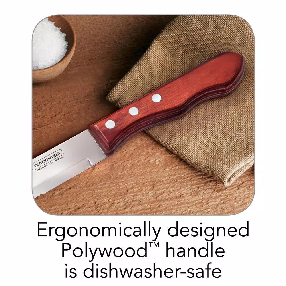 Tramontina Porterhouse 5-Piece Steak Knife Set With Hardwood Counter Block - Image 5