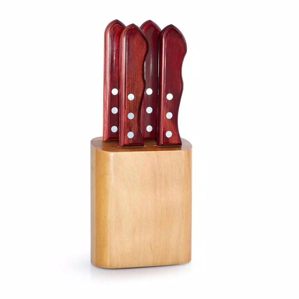 Tramontina Porterhouse 5-Piece Steak Knife Set With Hardwood Counter Block - Image 6