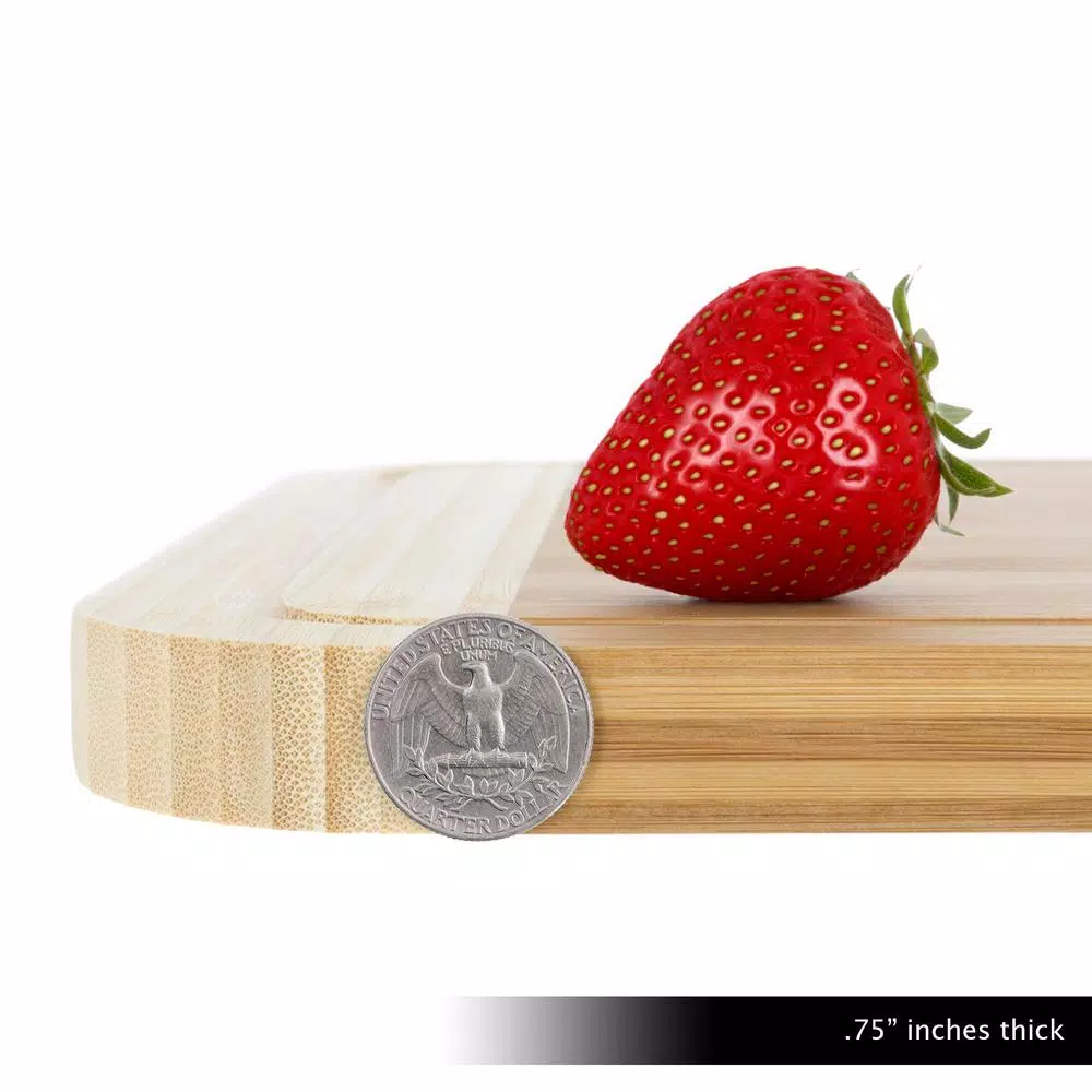 Classic Cuisine Wooden 2-Tone Cutting Board - Image 4